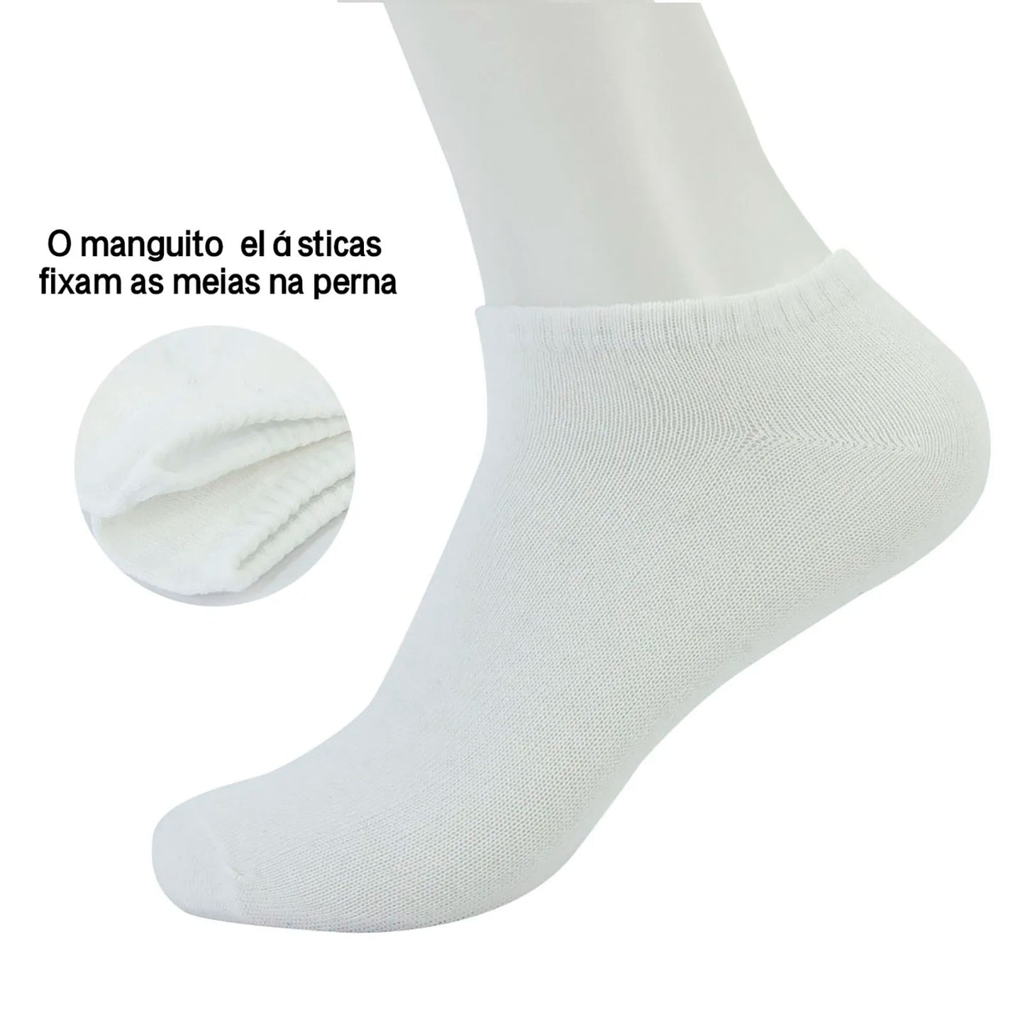 Meia Masculina Cano Curto (6 pares e 12 pares)